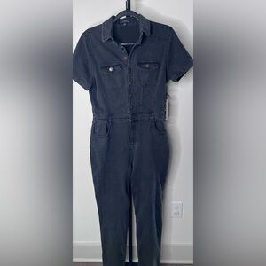 Black Denim Jumpsuit